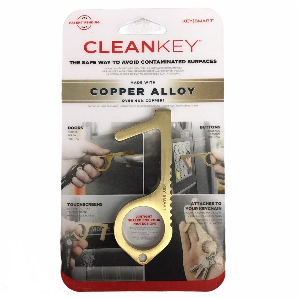 KeySmart CleanKey Antimicrobial Hand Keychain Tool